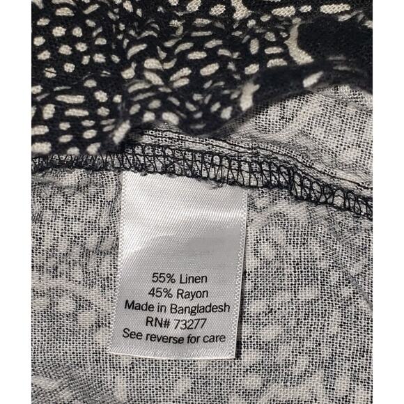 Sonoma Black Floral Wide Leg Pants 3X – Linen Blend Y2K Lounge Vibes - Picture 11 of 12